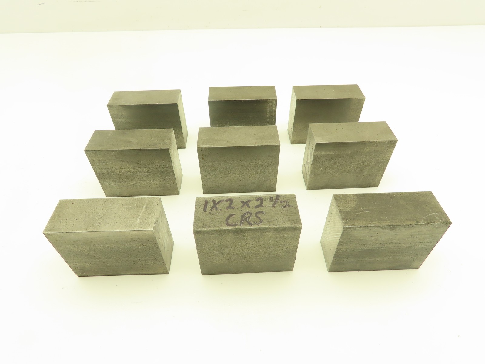 1018 Cold Rolled Steel Flat Bar Stock 1″thick x 2″W x 2-1/2″L Lot of 9 Blocks