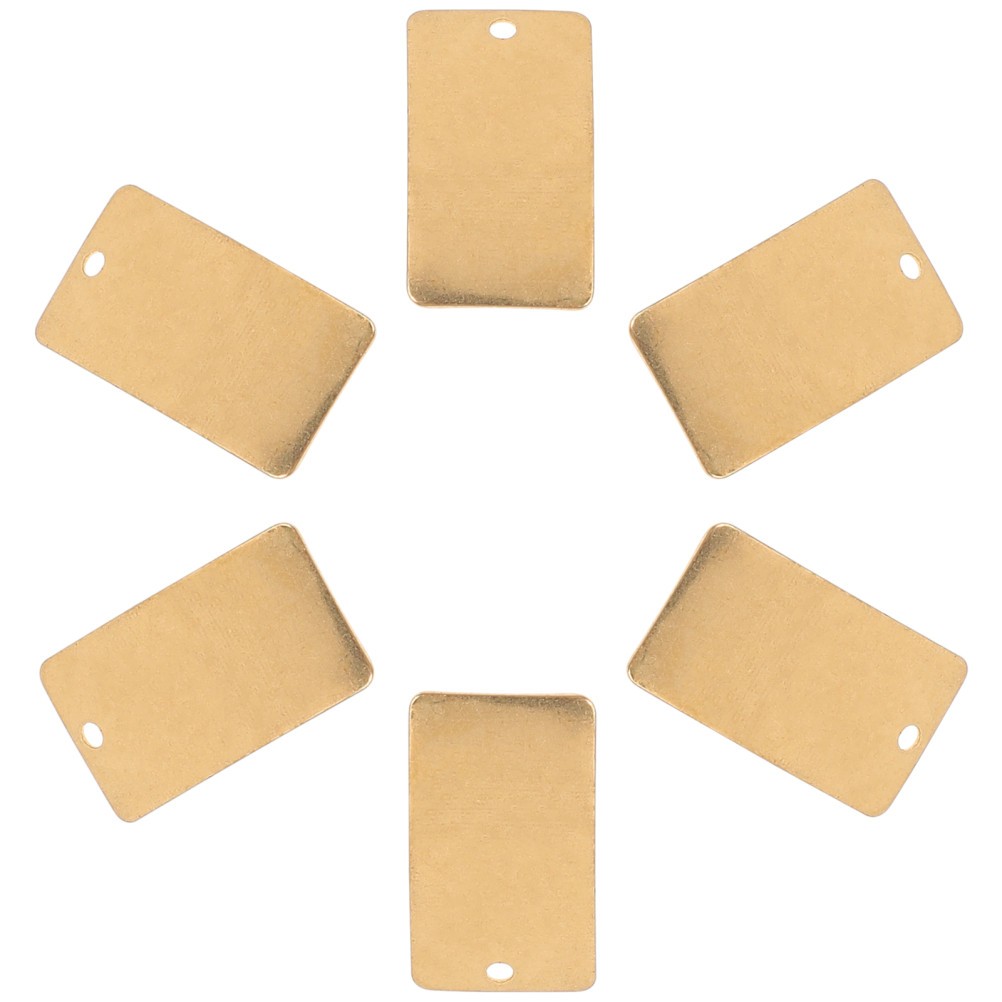 25Pcs Brass Plates for DIY Jewelry Reusable Metal Sheets Golden