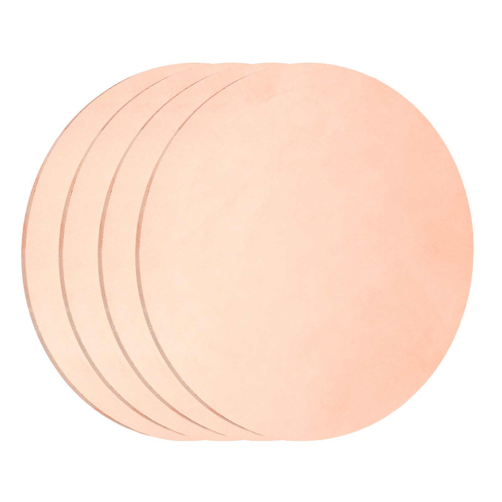 4Pcs Copper Round Plate, 0.03″ Thick 2″ Dia C1100 Pure Copper Sheet