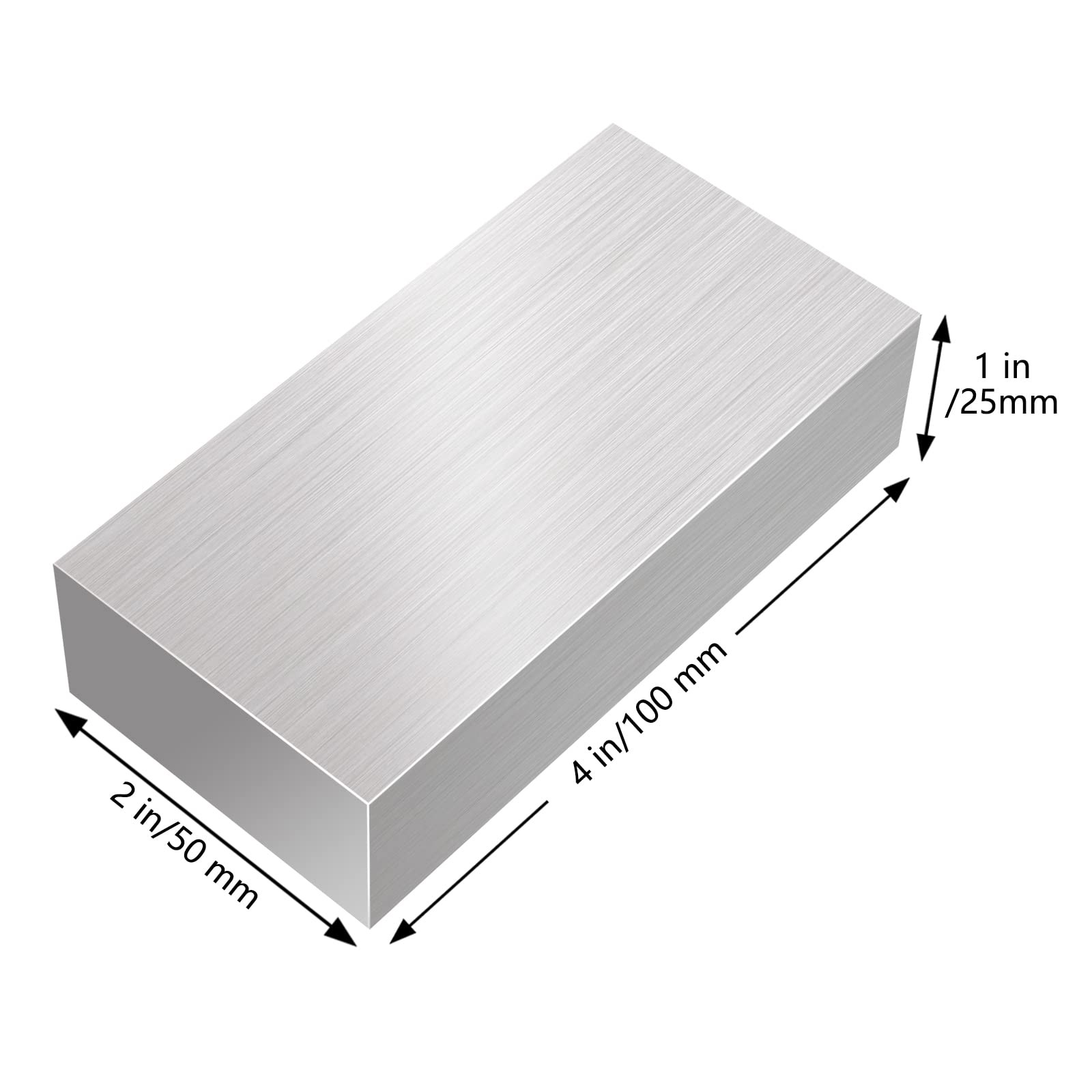 Aluminum Flat Bar 6061 1x25mm x 250mm Long Solid Stock for CNC Machining