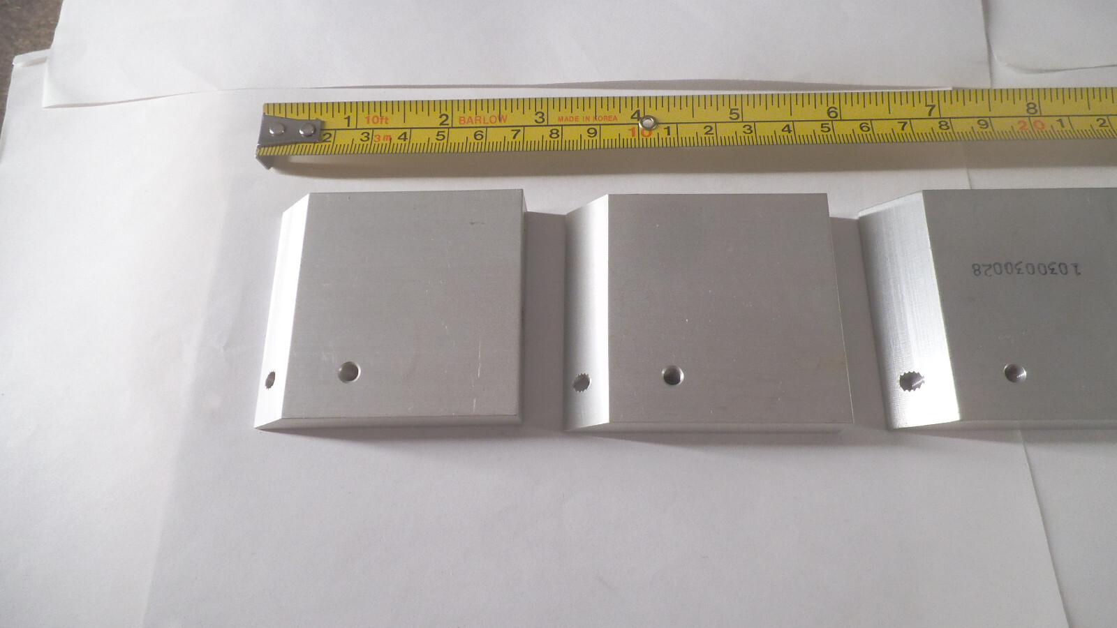 Set of 4 Aluminum bars 2-9/16″ x 2-1/4″ x 1/2″ thick