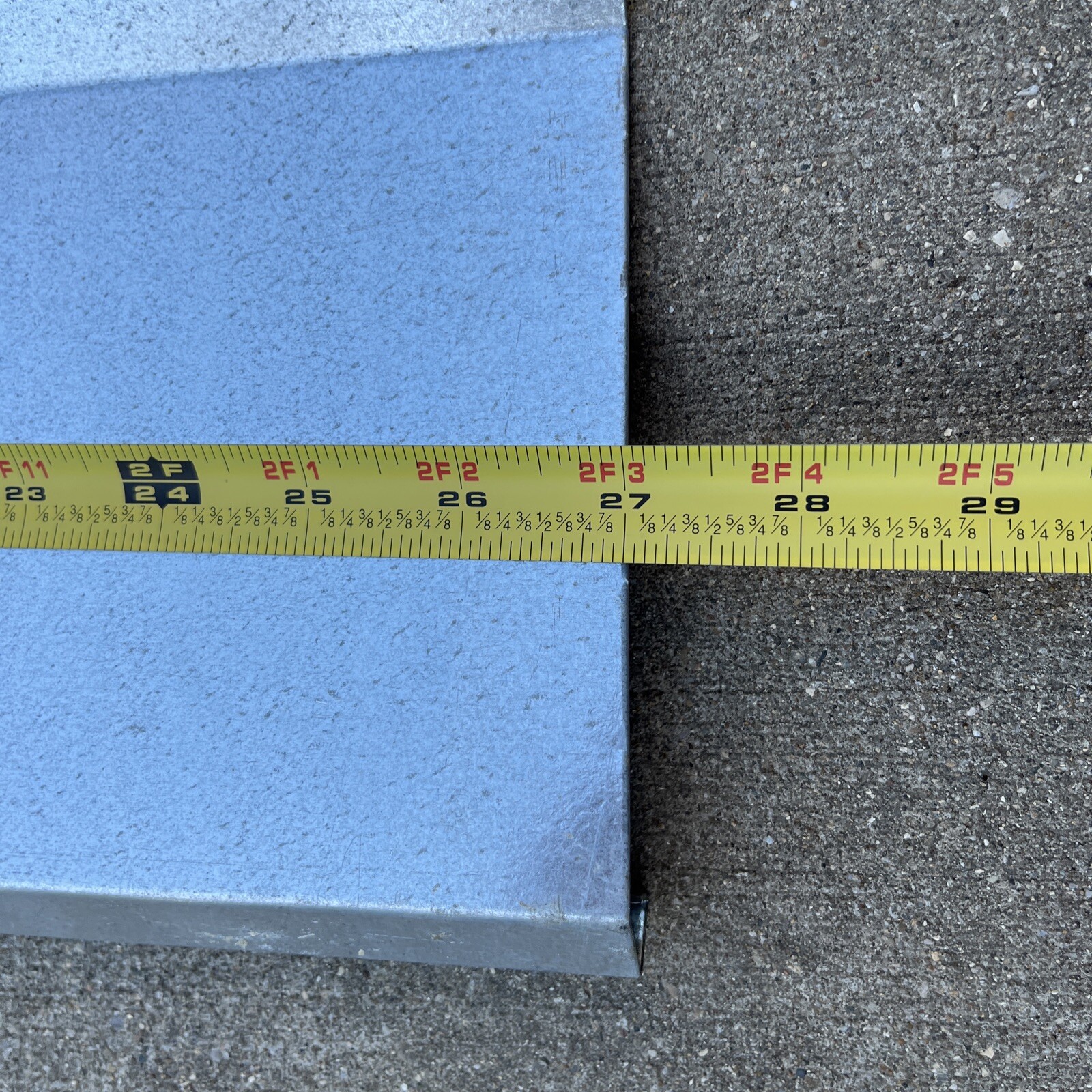 21 Gauge Galvanized Sheet Metal Panel 27”L x 5 -1/4”W Free Shipping! Qty-1