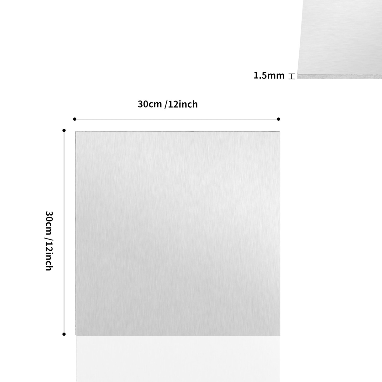 5 Pack 6061 T6 Aluminium Metal Sheet 12 x 12 x 1/16 Inch Thickness Flat Plain…