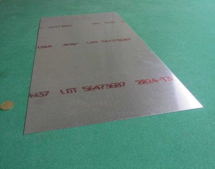 2024 Aluminum Sheet, T3, .040″ Thick x 12.0″ Width x 24.0″ Length