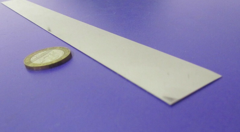 301 Stainless Steel Sheet Shim, .025″ (+/-.0010″) x 1.0″ Width x 10 Foot Length