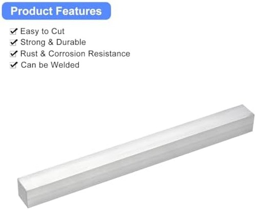 uxcell Square Aluminum Flat Bar, 1″ Thickness 1″ Width 12″ Length Square Alum…