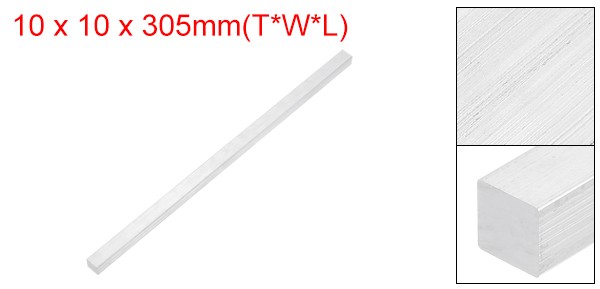 Square 6063 Aluminum Flat Bar 3/8″ Thickness 3/8″ Width 12″ Length