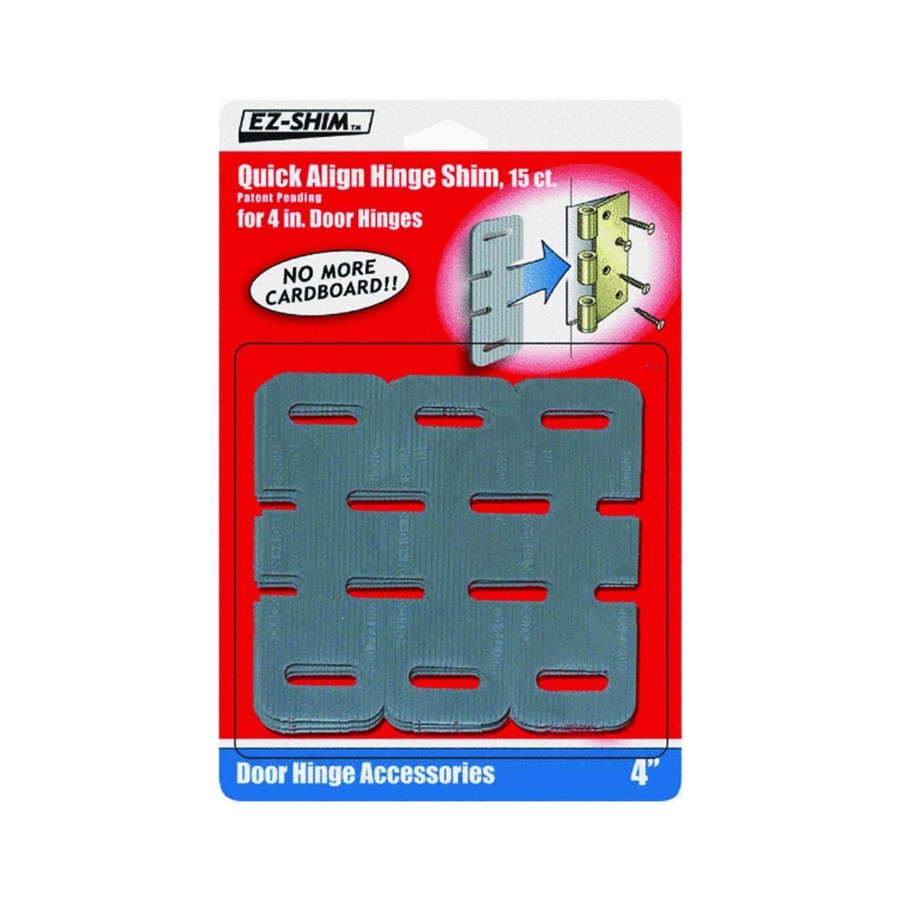 4″ EZ HS400BP Hinge Shim (15 Pack), 15 Count