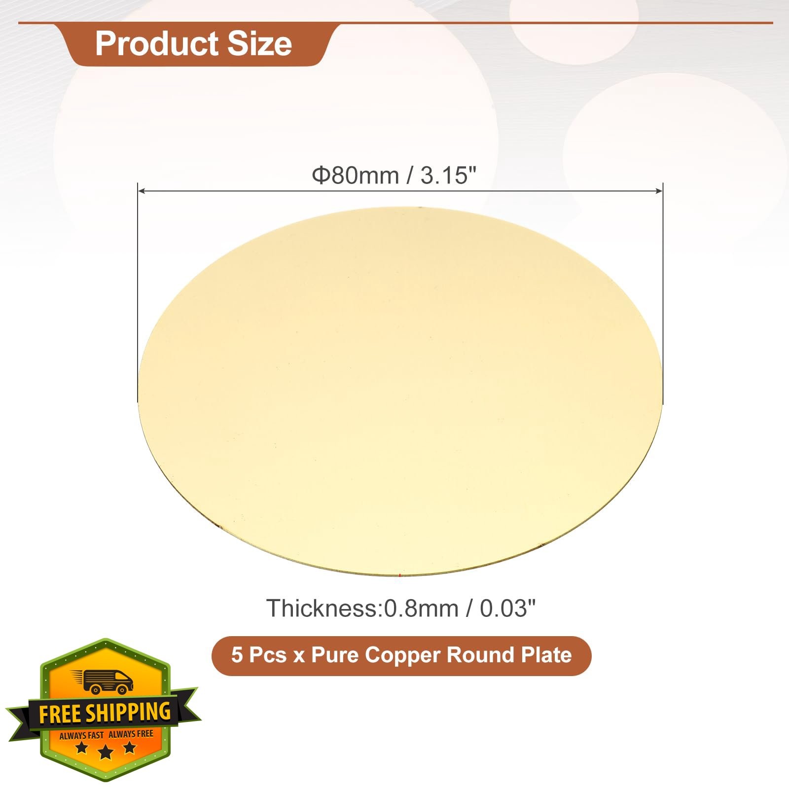 MECCANIXITY 0.03×3.15in brass plates, 5pk H62 copper