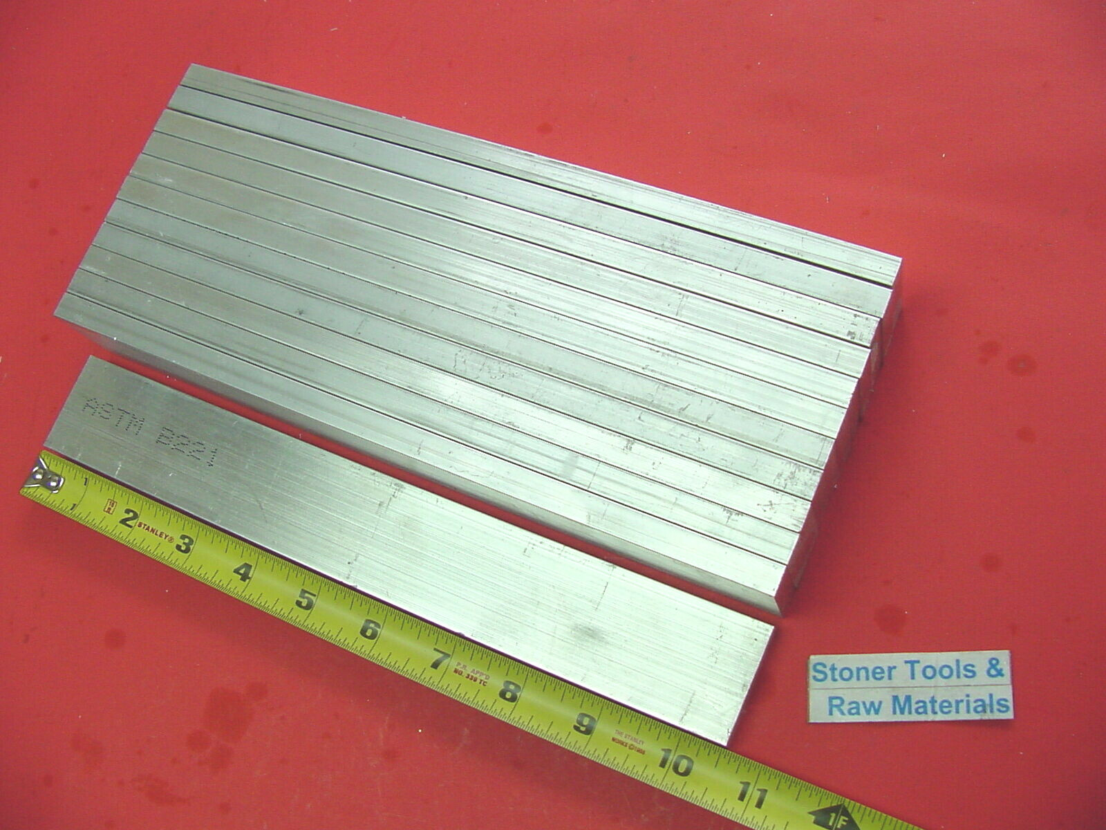 12 Pieces 3/8″ X 1-1/2″ ALUMINUM 6061 FLAT BAR 10.5″ long T6511 Solid Mill Stock