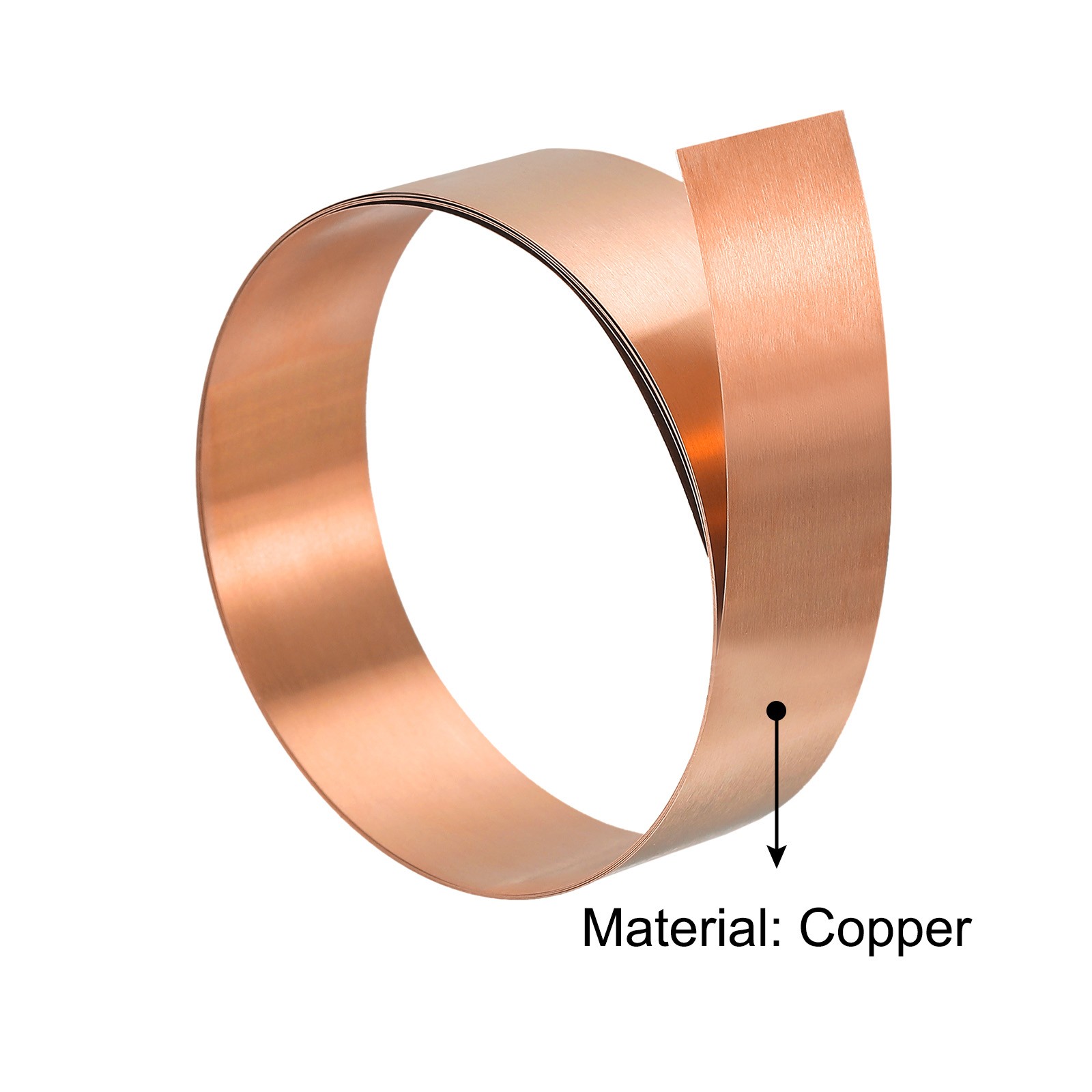 Copper Sheet Roll, Metal Foil Plate 2000mm x 20mm x 0.2mm