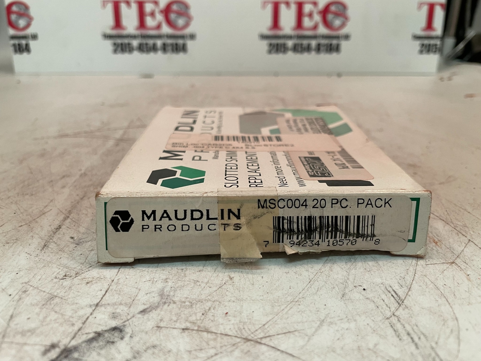 Mauldin MSC004-20 Slotted Shim – With Tab, C, 1 1/4 in Slot Size, 20 Per Pack
