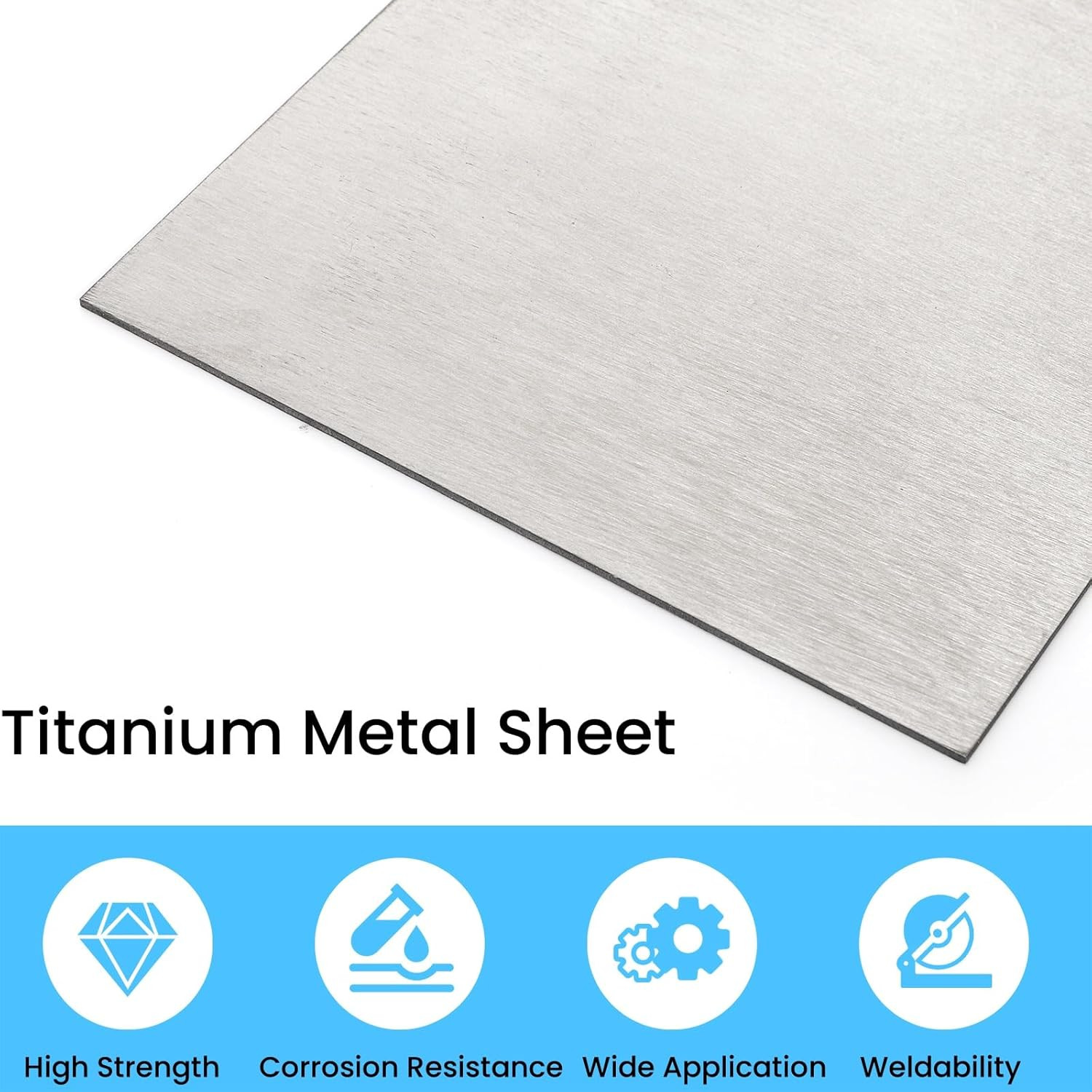4 Pack Titanium Plate Sheets, 4″ X 4” X 0.04″ Titanium Metal Sheet, 1Mm Thick T