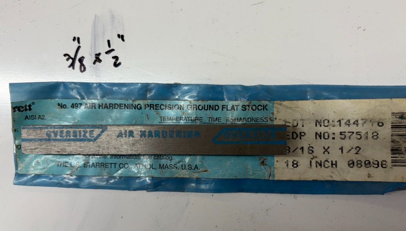 Lot of 16, Misc Air Hardening Tool Steel Flat Stock, AISI Type A2 16 Pieces