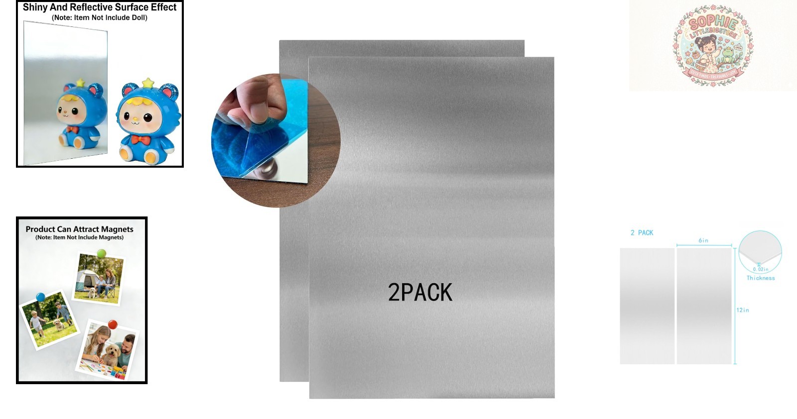 430 Stainless Steel Plates – 6×12 Inches, 0.5mm Thick, Mirror Finish