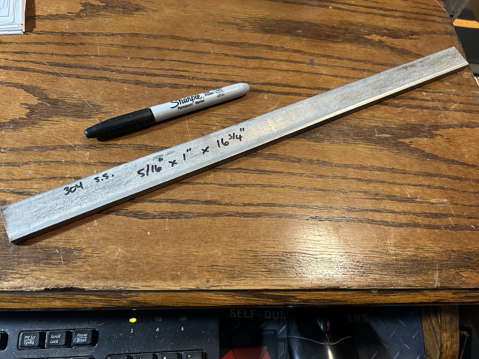 5/16″ x 1″ x 16-3/4″ , 304 Stainless Steel Flat Bar