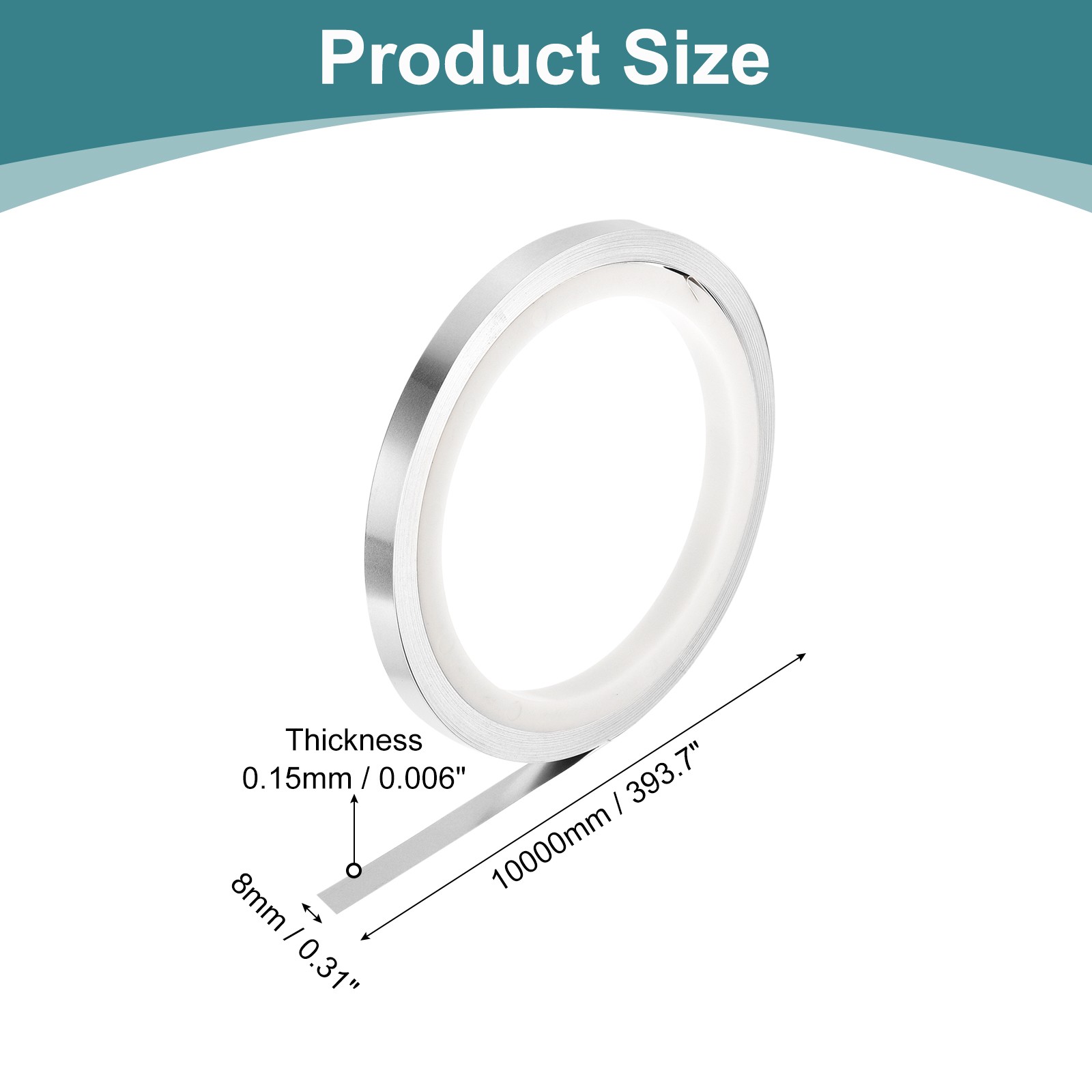 1 Pcs Pure Nickel Sheet, 99.6% Nickel Plate, 0.006″x0.31″x393.7″(0.15x8x10000mm)