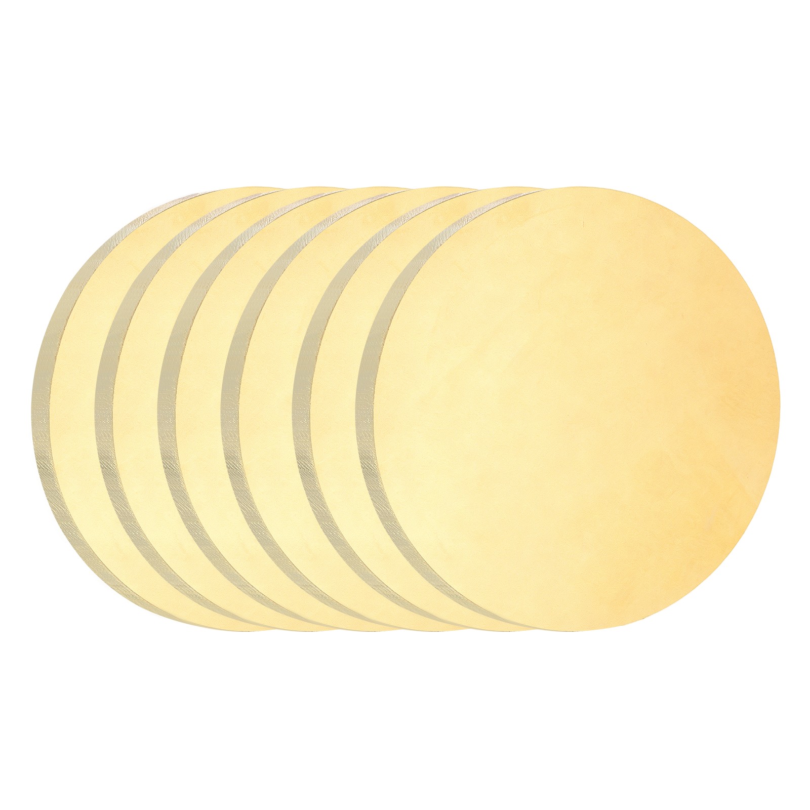 6 Pcs 0.08″/2mm Thick 1″/25mm Dia Brass Round Plate H65 Brass Round Sheet
