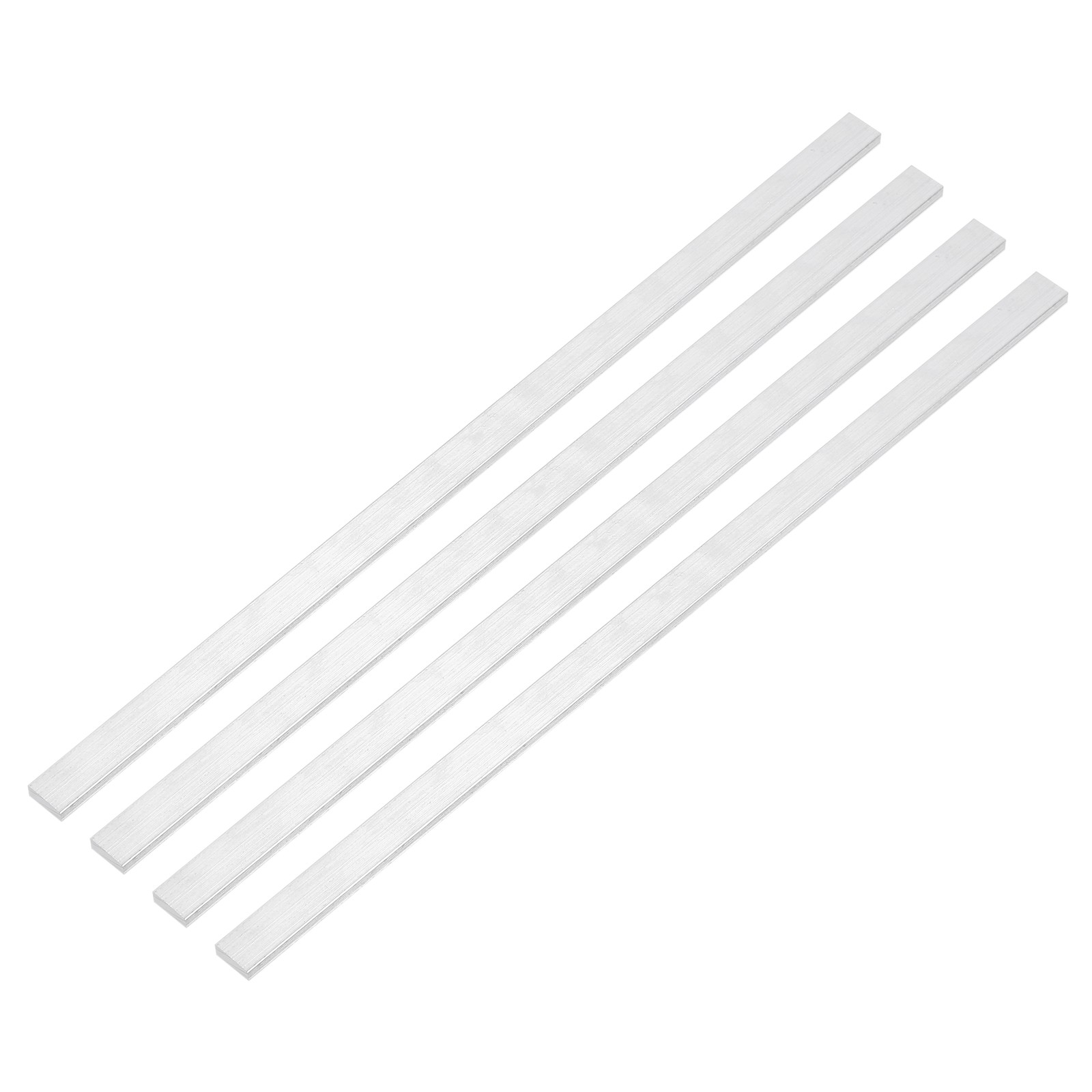 Square 6063 Aluminum Flat Bar, 4Pcs 3/32″ Thickness 3/8″ Width 12″ Length