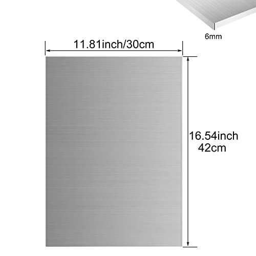 Aluminum Sheet Metal 5052H32 12x17x1/4 in Plate Protective Film