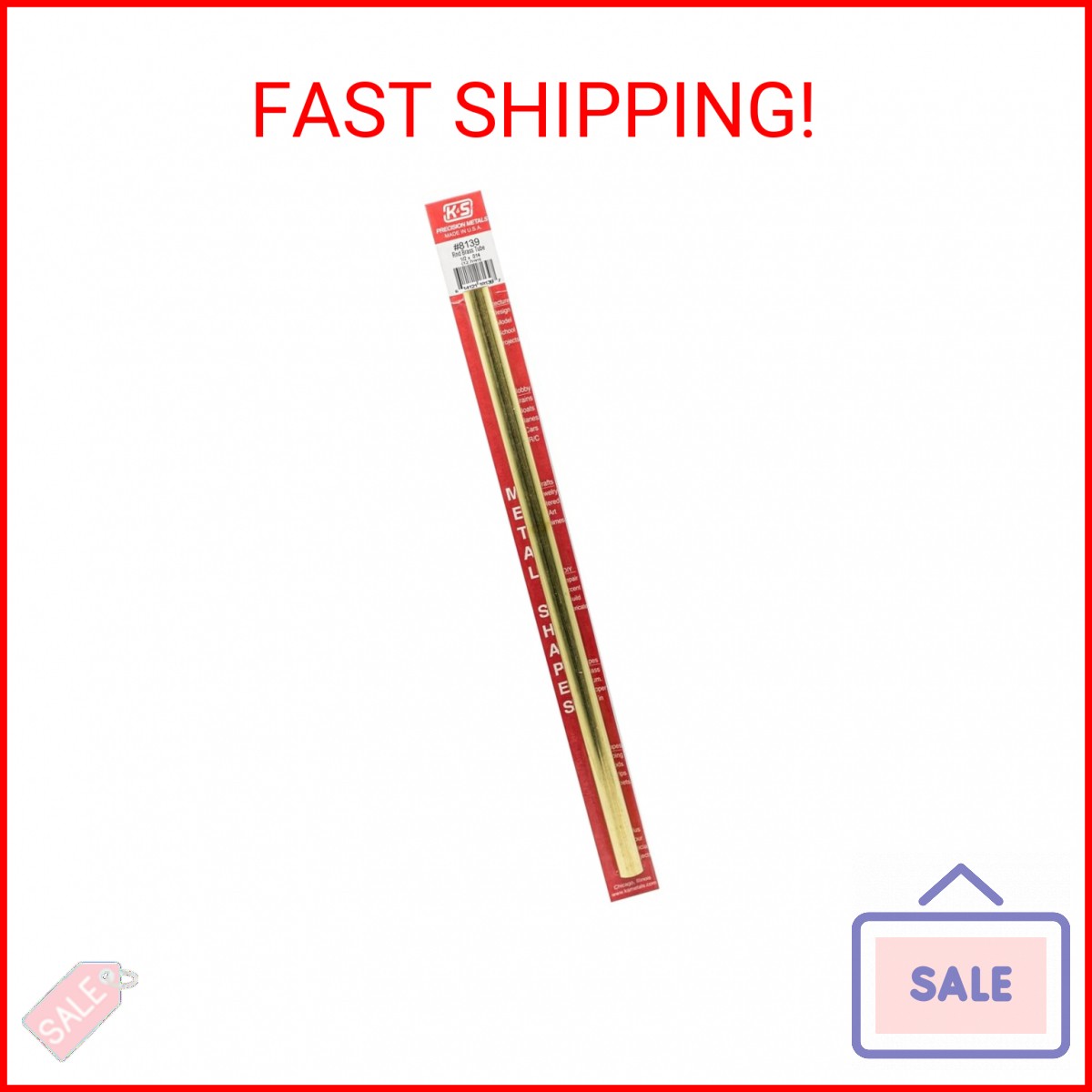 K&S Precision Metals Round Brass Tube 8139 – 1/2″ OD x 0.014″ Wall x 12″ Long –