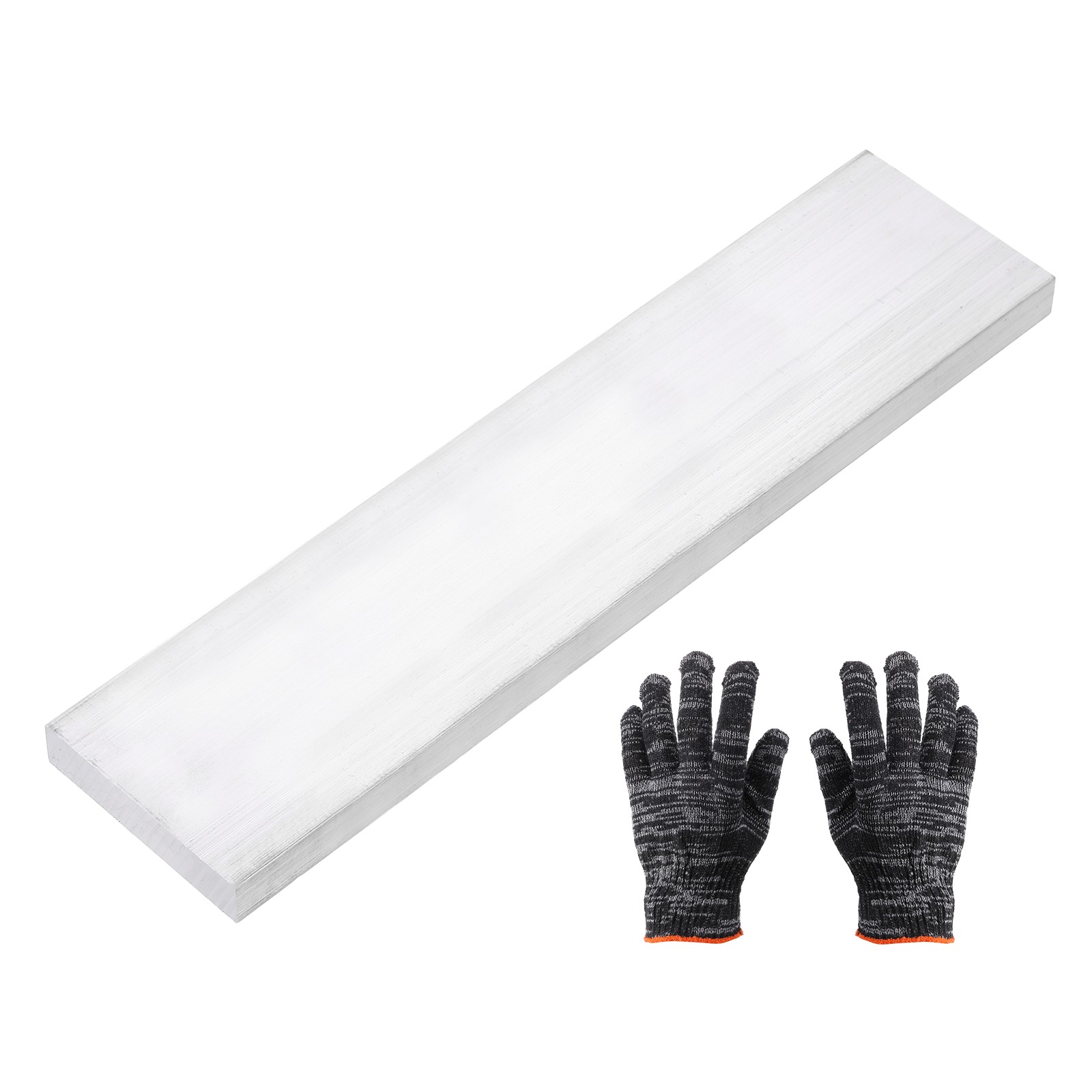 Square Aluminum Flat Bar, 15/32″ Thickness 2-3/8″ Width 10″ l with Glove
