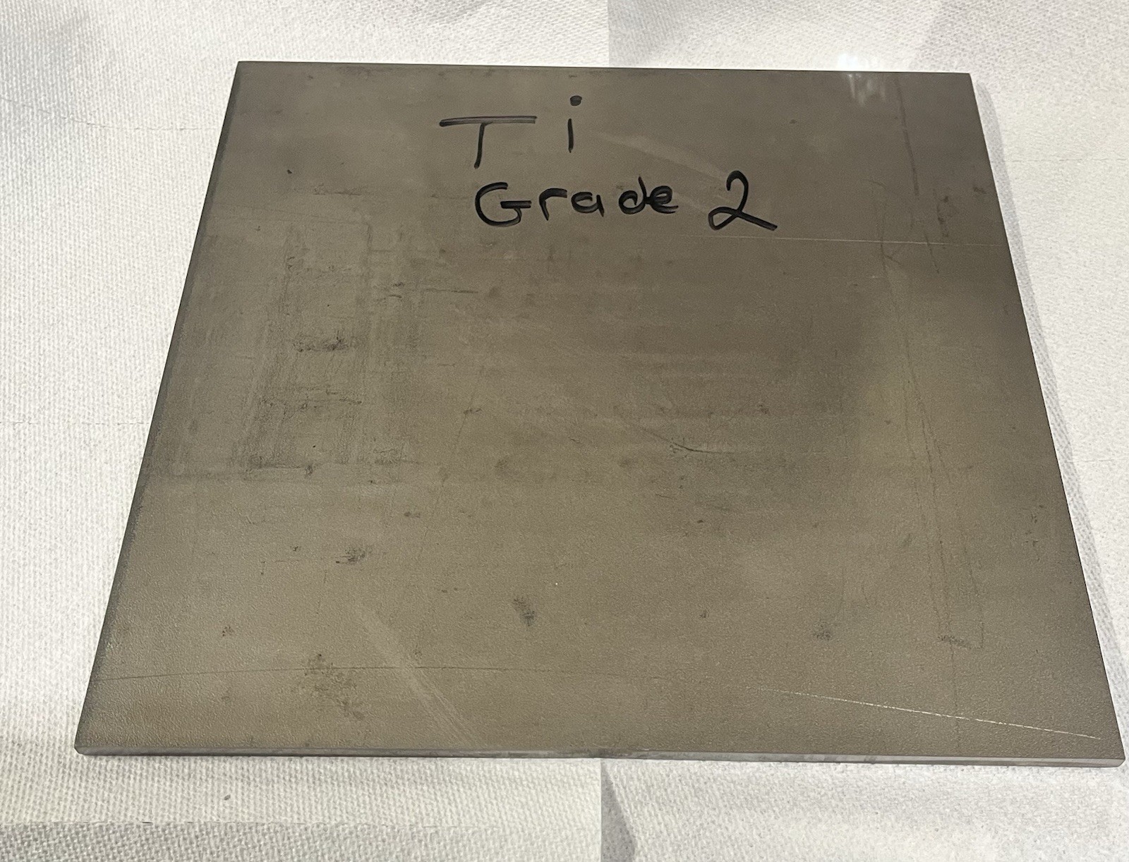 GRADE 2 TITANIUM PLATE 1/4” X 12″ X 12” OVERSIZED TITANIUM SHEET 7mm THICK