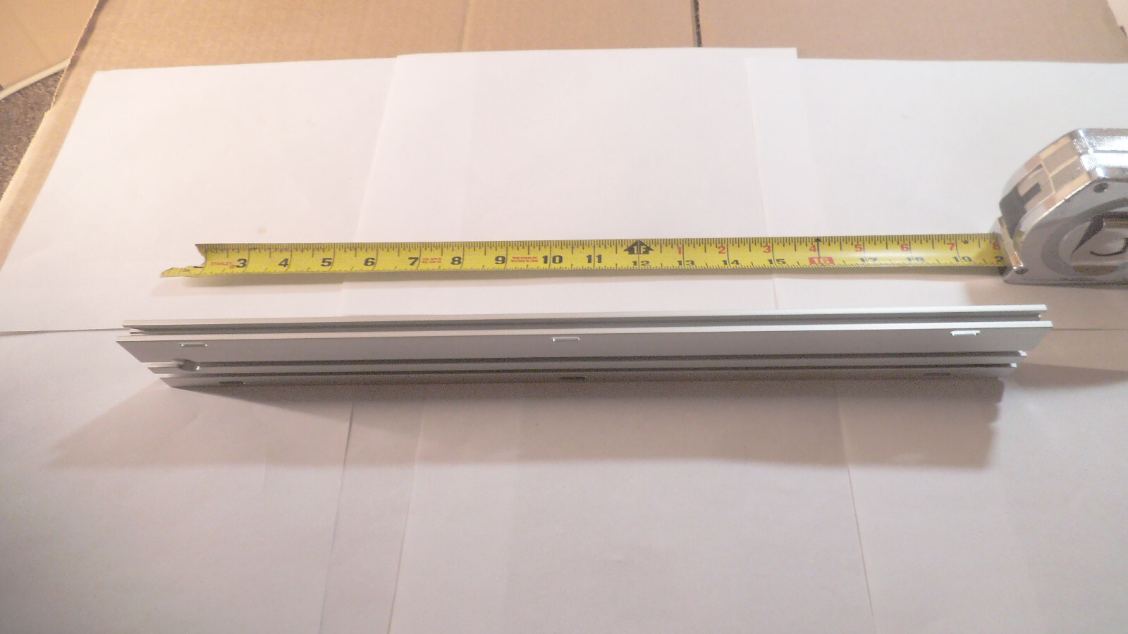 Aluminum slotted bar stock, 17-1/4″ x 2″ x .475 thick