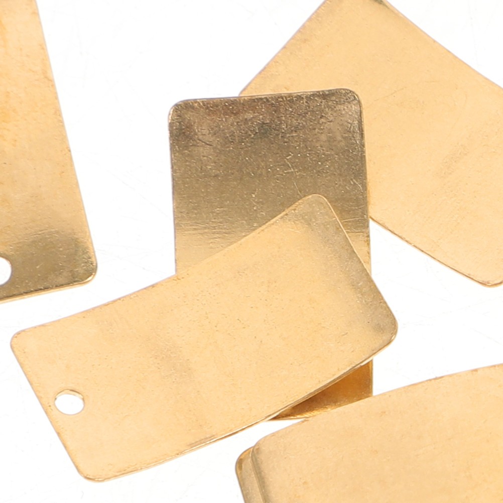 25Pcs Brass Plates for DIY Jewelry Reusable Metal Sheets Golden