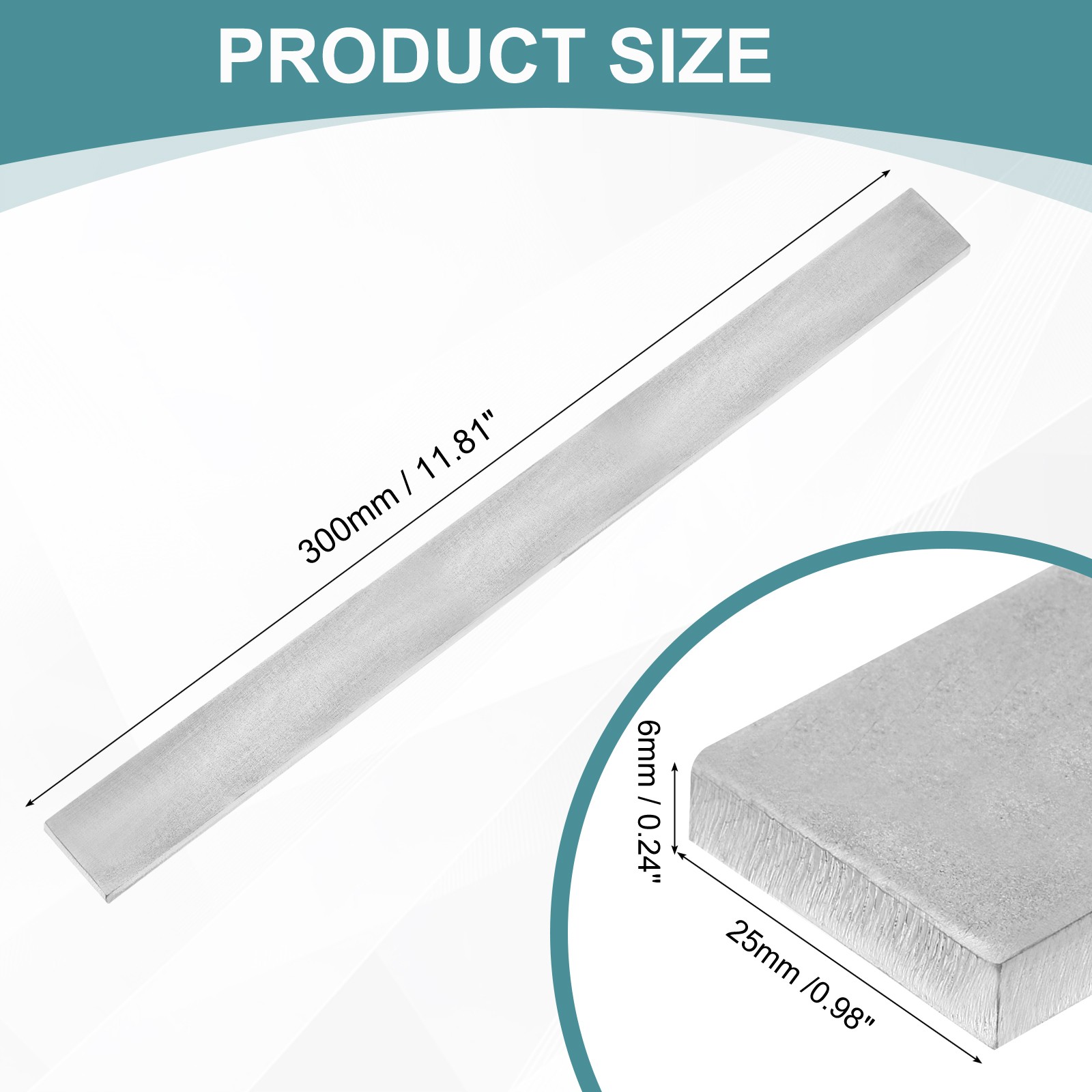 1/4″ Thickness 1″ Width 12″ Length Flat Bar DIY CRAFT 316 Stainless Steel Bar