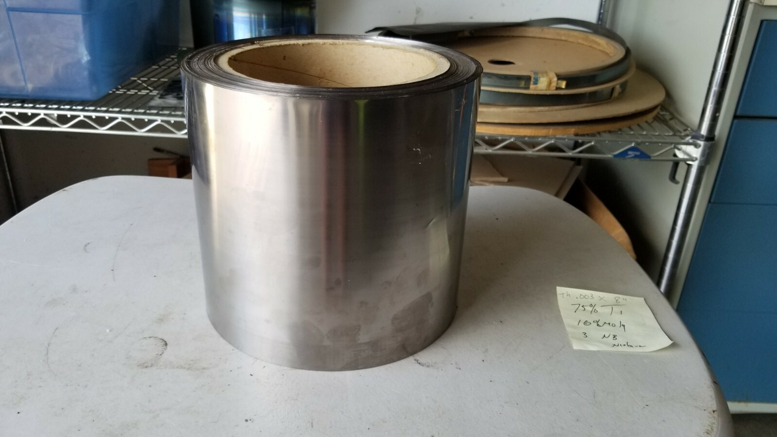 Titanium Ti 80.14 Moly Mo 11.82 Niobium Nb 2.52 Fe 3.00 Foil Sheet 8″ x .003