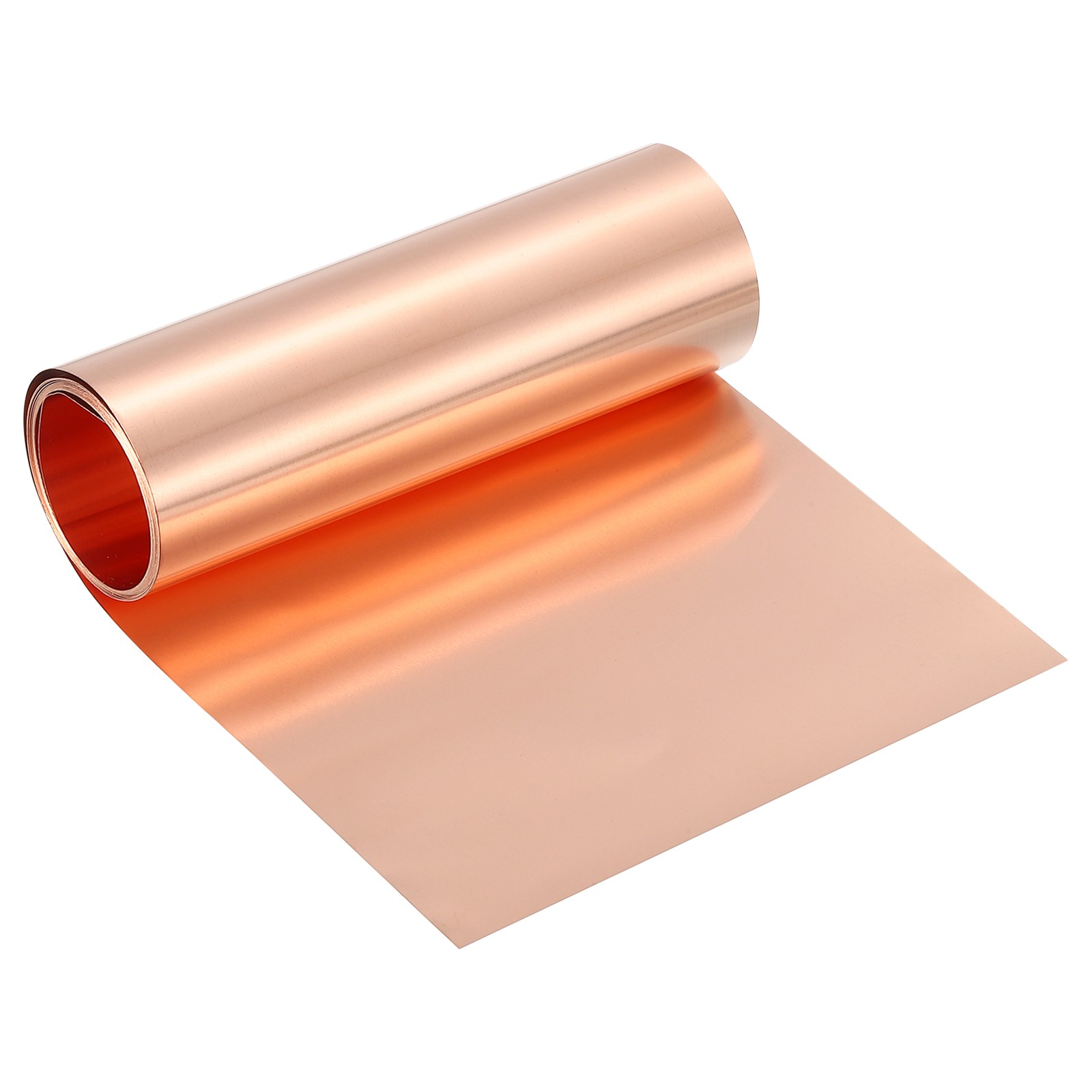 Pure Copper Sheet Roll, 0.08mm 25Ga Thick T2 3.5Ft x 4in Copper Strip for Craft