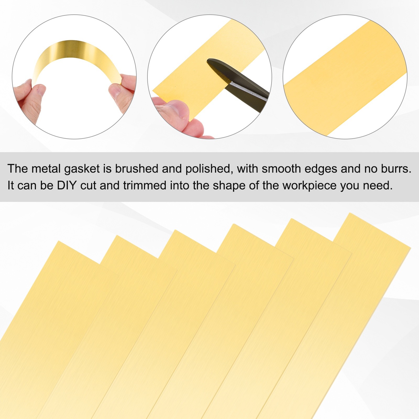 1-Set Brass Shim Stock, Metal Sheet Stock Assortment Strips 6″ Length x 1″ Width