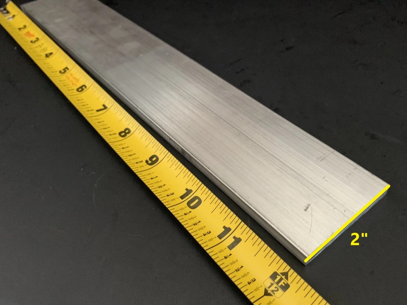 1/4″ x 2″ x 12″-Long 6061 T651 Aluminum Flat Bar–Structural Aluminum.25