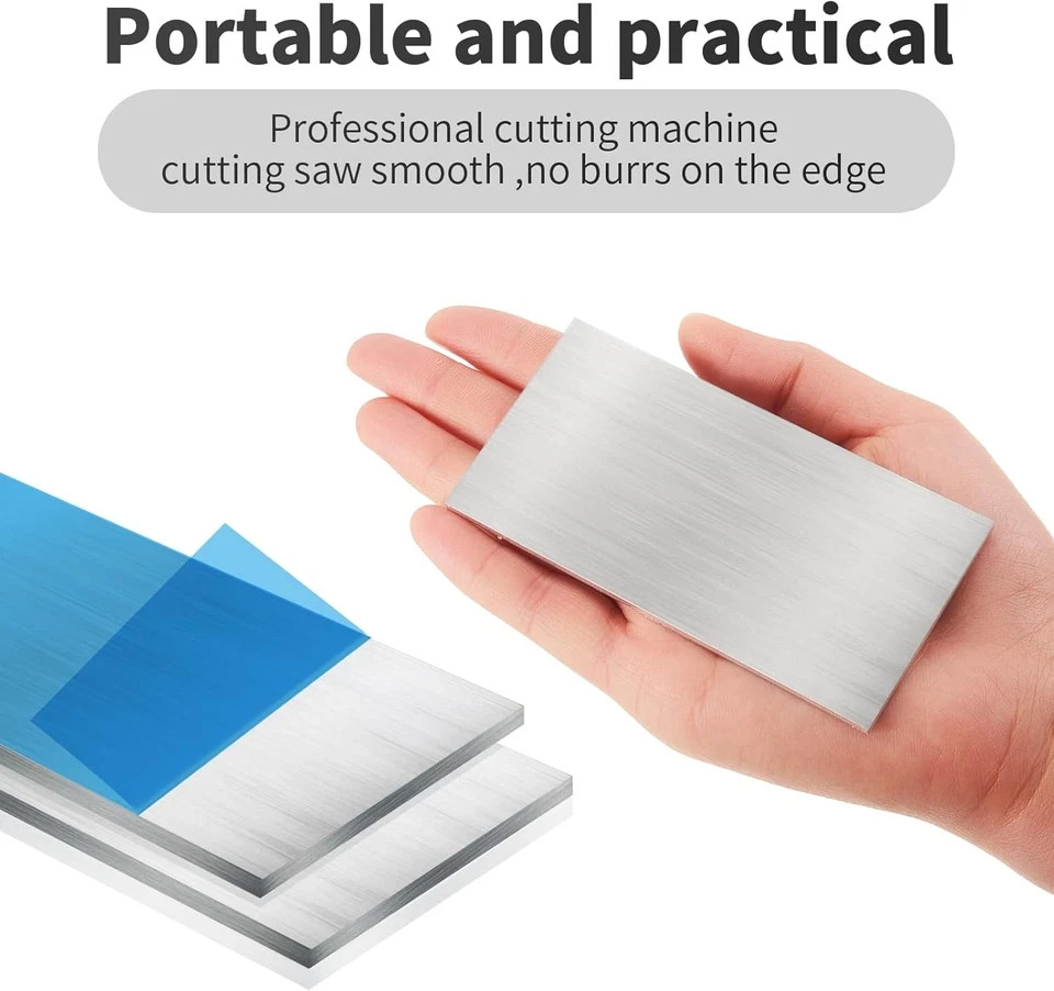 Amyhill 12 Pcs Aluminum Sheet Metal 2 X 4 X 1/8 (0.13”) Inch Thin Flat Plain Alu