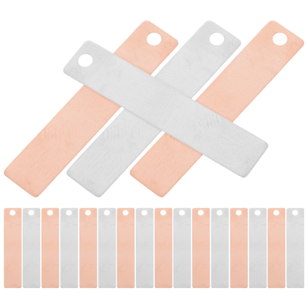 20Pcs Reusable Copper Zinc Anode Strips for Electroplating Science and Home Use