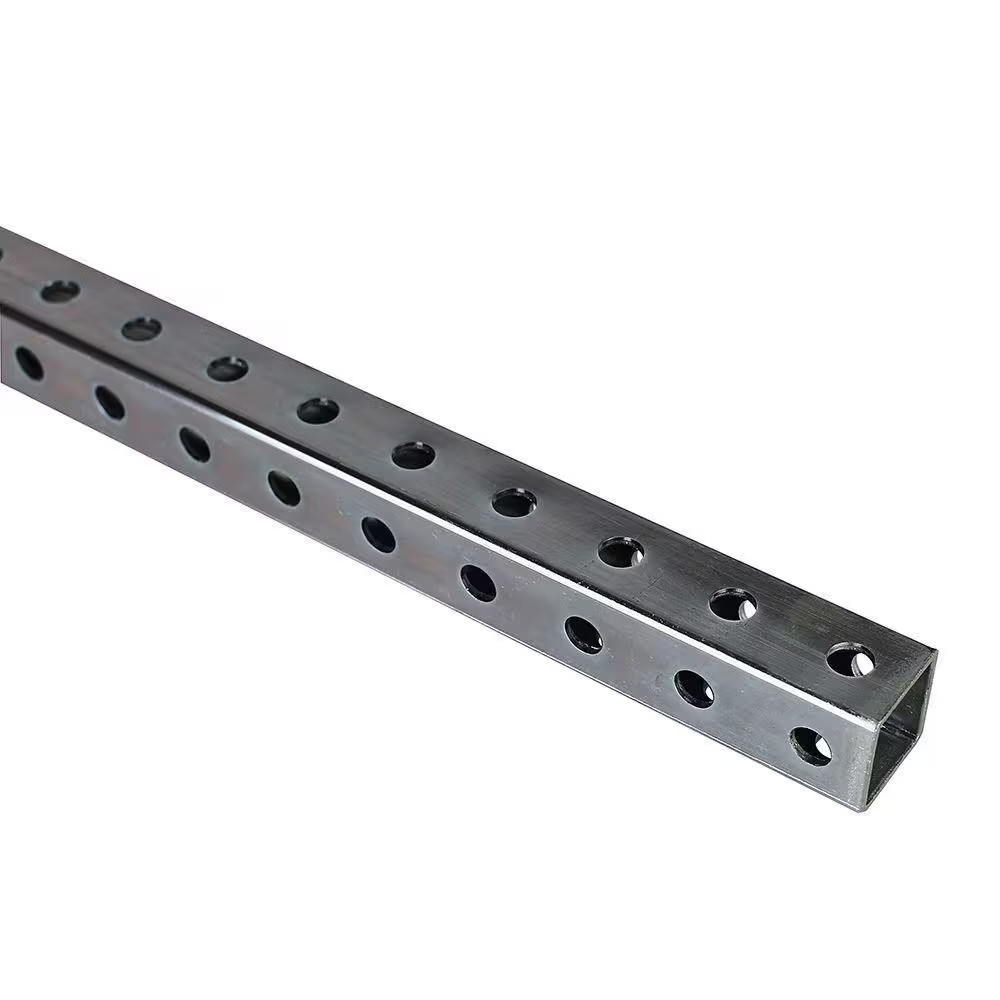 1-1/4 In. X 6 Ft.-14 Gauge Zinc. Plated Perforated Steel Square Tube Metal Stock