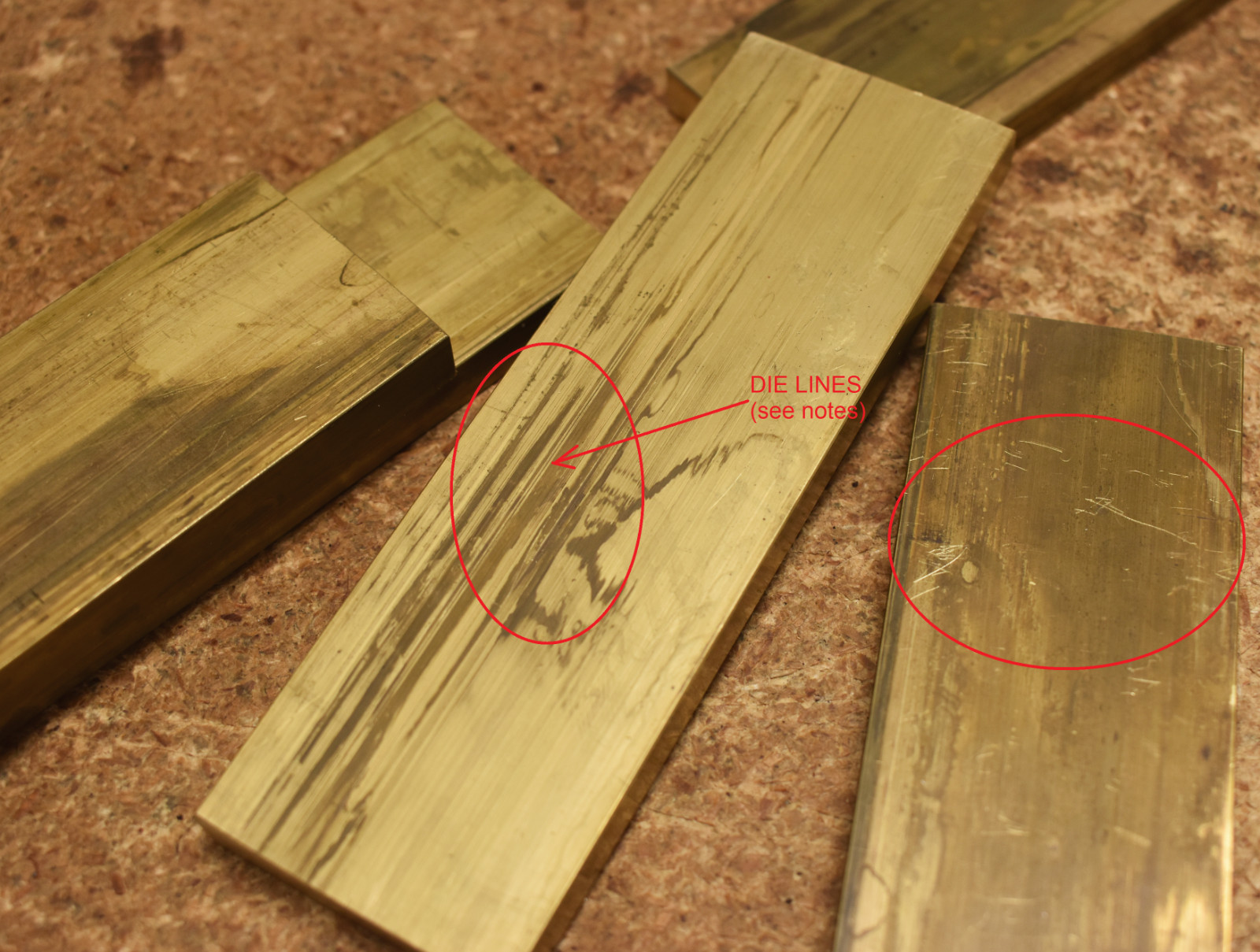 (5) pieces 360 SOLID BRASS flat bar stock 5/16 x 1-1/2, L 3-1/4 to 4-5/8″-CUTOFF