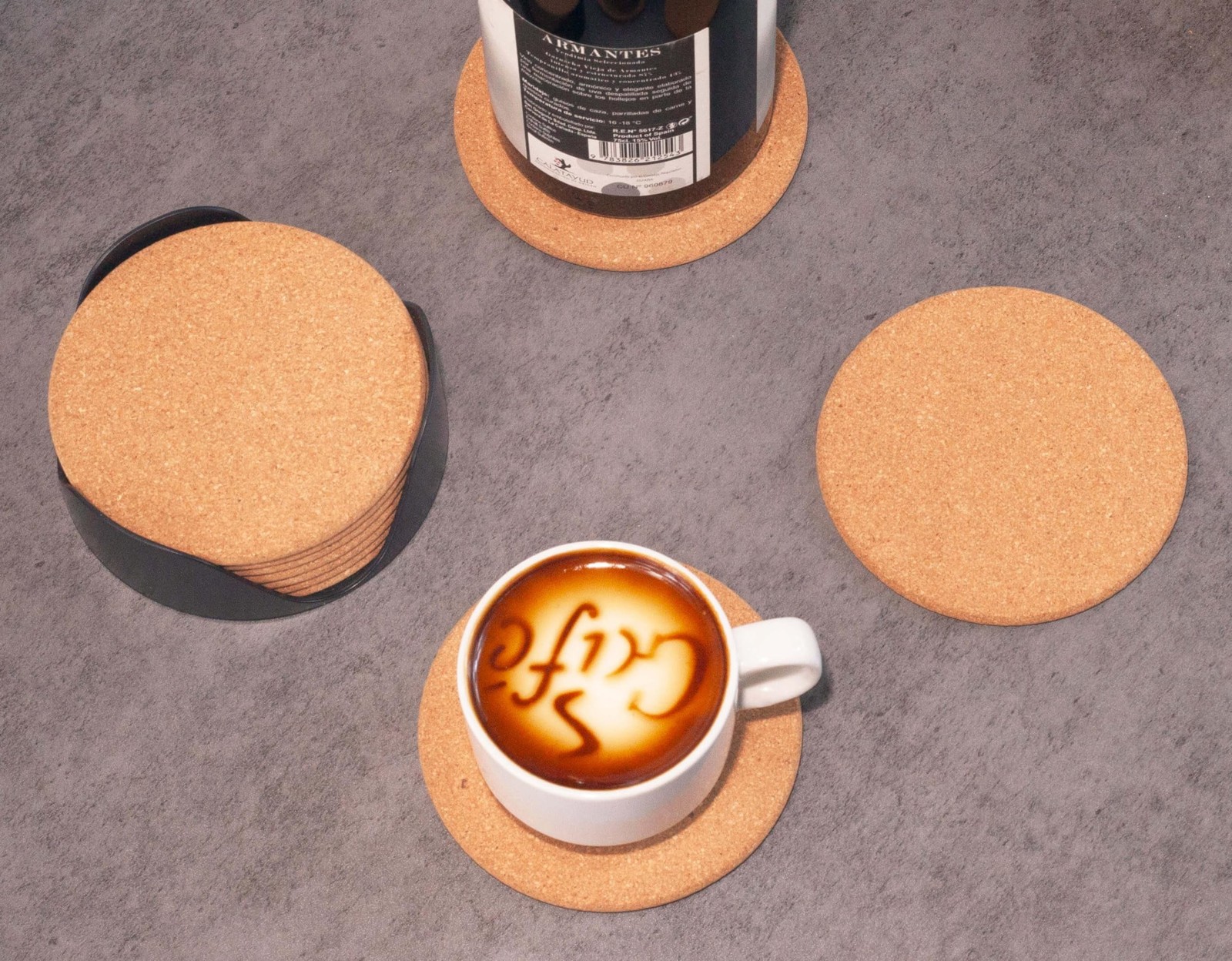 Faithful Panda 65-Piece Rounded Edge Cork Coasters for Drinks, 5 mm Thick, 4….