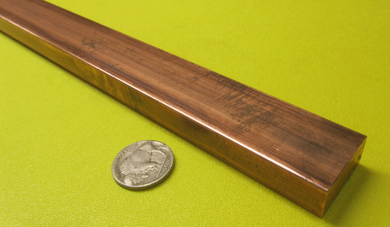 182 Copper Bar 1/2″ Thick x 1.0″ Wide x 6 Foot Length