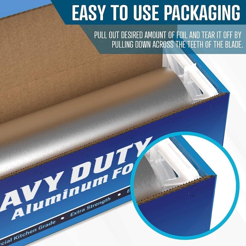 Heavy Duty Aluminum Foil – 18 x 525 sf Roll, 25 Microns Thick – Commercial Grade