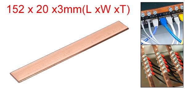 Copper Flat Bar 1/8″ Thickness x 25/32″ Width x 6″ Length Copper Bar Stock