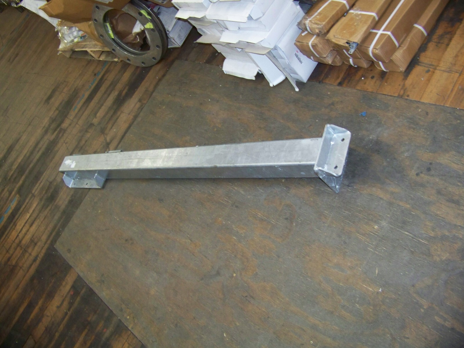 4 x 4″ Steel 66″ Bar 69″ OAL 8″ X 13.5″ Plate Tow Bar 1/4″ Thick New