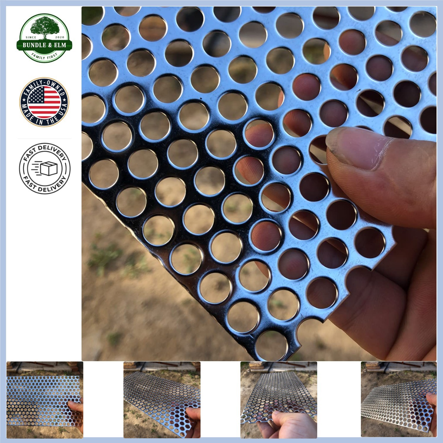 Lightweight 0.4 lb Perforated Metal Sheet for Decorative and Utility Projects