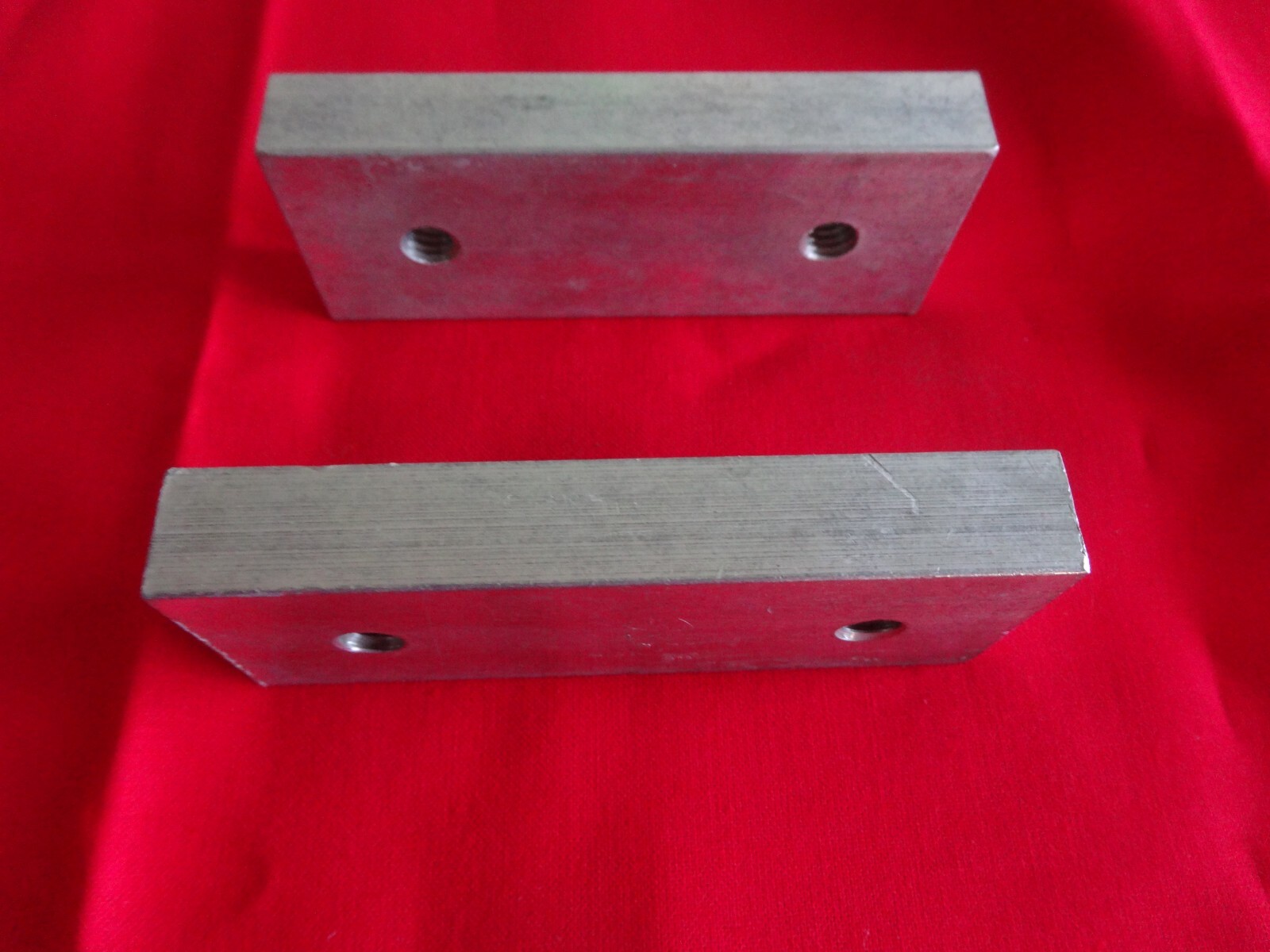2 Pcs. 1/2″ X 1.25″ ALUMINUM FLAT BAR 3 1/4″ in length w/(2) 5/16″ Tapped holes