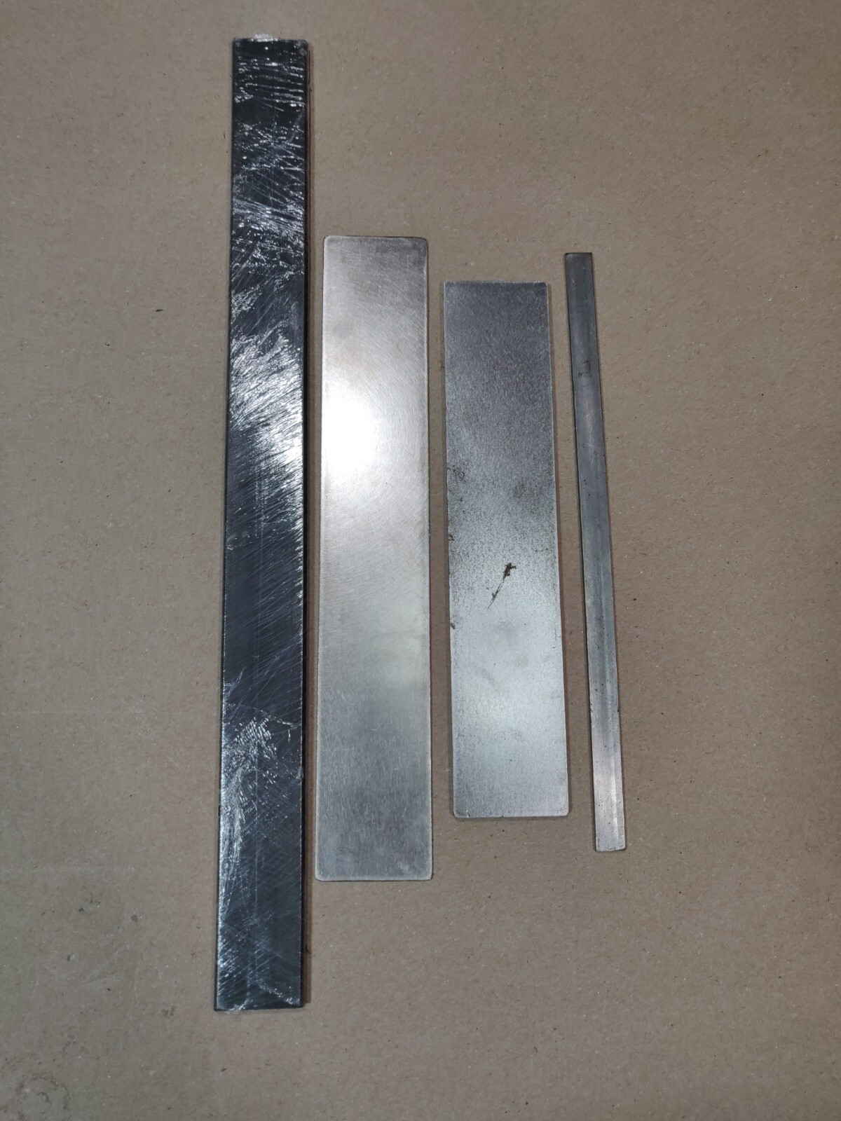 Lot Of 4pcs, Knife Making Steel, 5160 Hot Rolled 1/4×1.5×18″, 1/16x2x12″ SS…