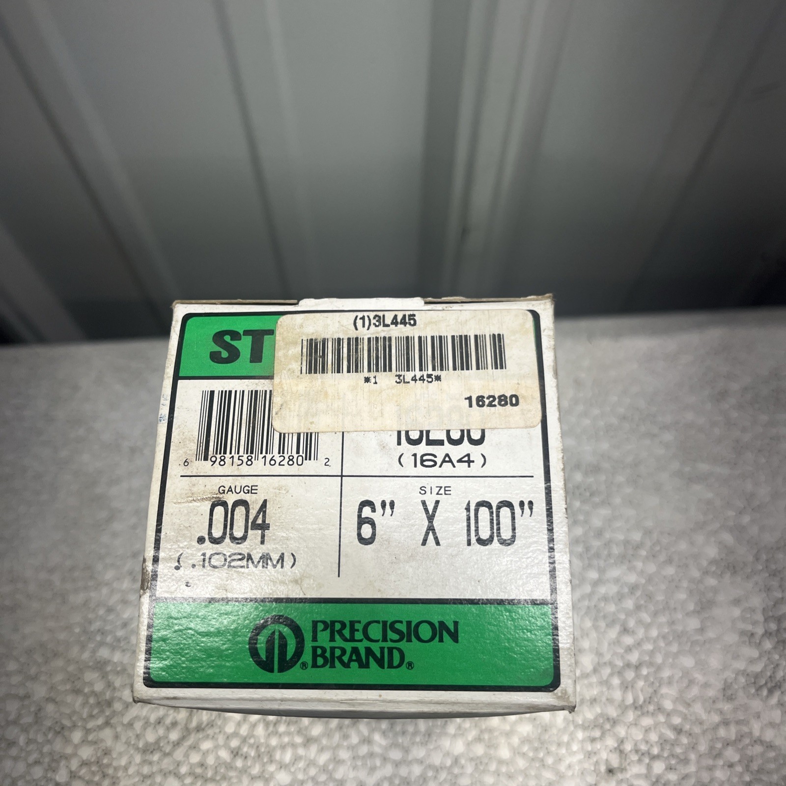 Precision Brand 16280 Shim Stock,Roll,Cold Low Steel,0.0040 In