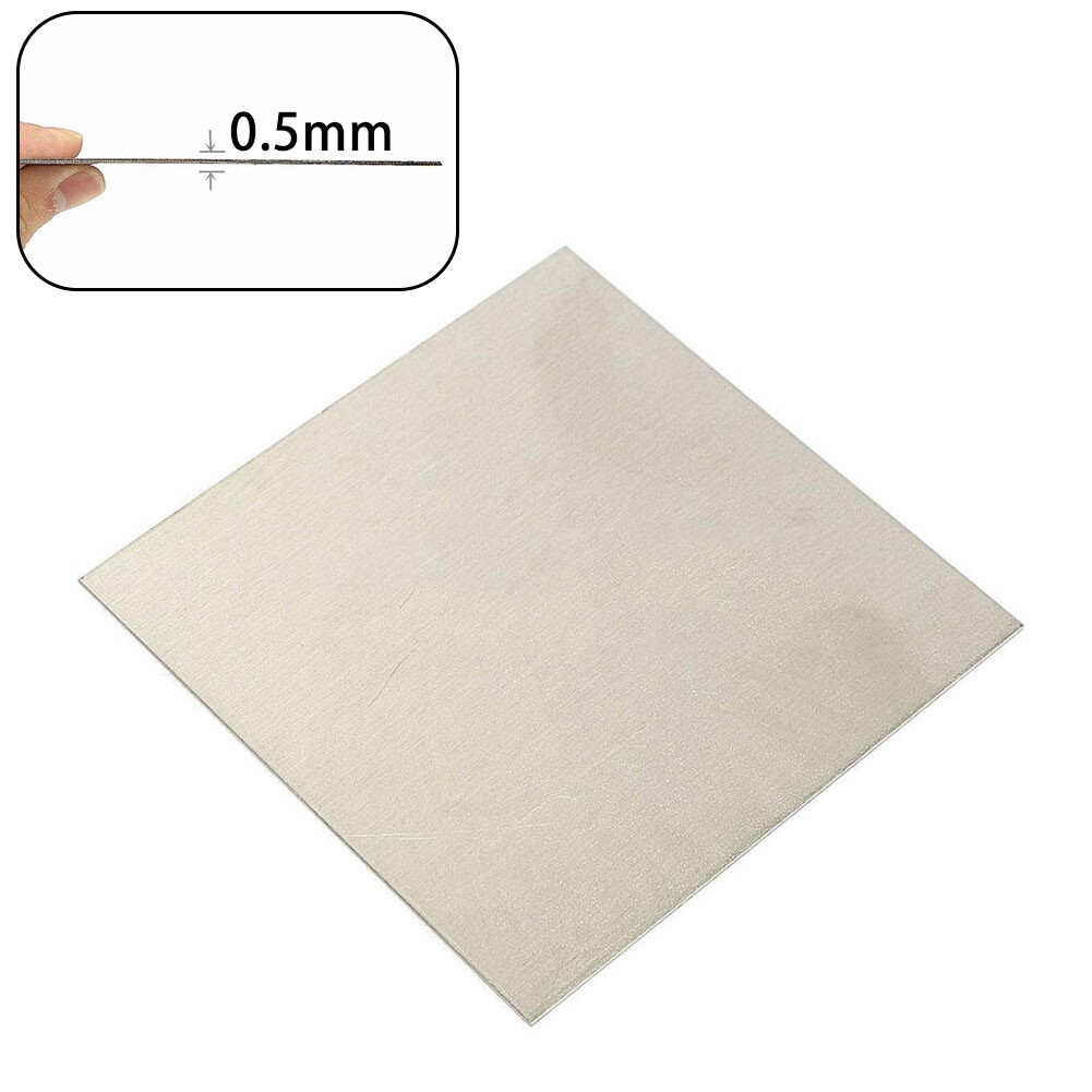 1pc 100x100mm Pure Nickel Ni Sheet Plate For Electroplating Anode Element 0.5mm