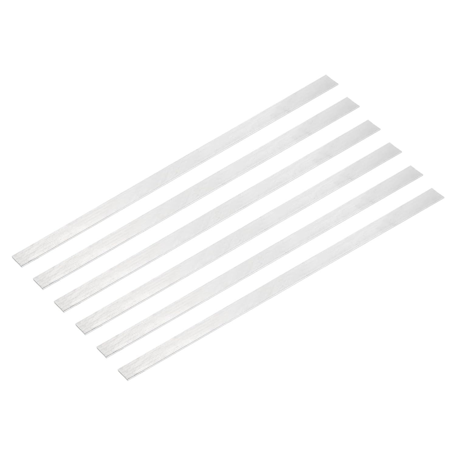 6 Pcs Square Aluminum Flat Bar, 1/16″ (1.5mm) Thick x 19/32″ (15mm) Width x 12″