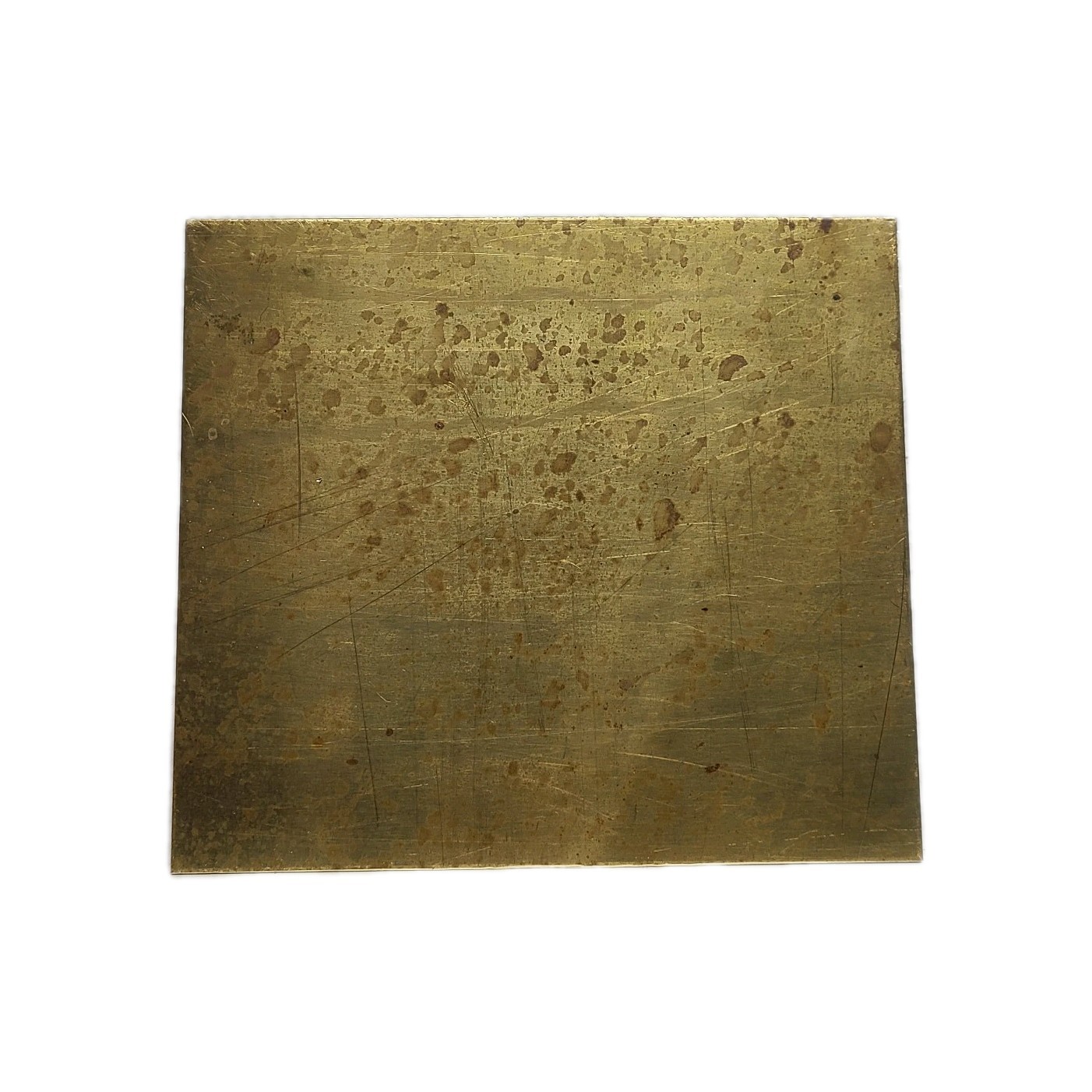 Brass Plate Flat Stock 1/16″ Thick 6×5-7/16″ Machinist Jewelry Uncoated Patina